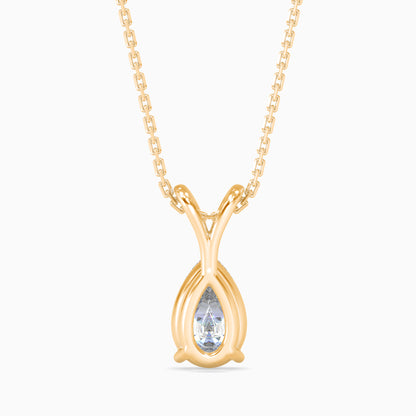 1CT POINTERS Solitarie Pear Pendant without chain