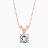 1.5 CT  Ascher Solitaire  Pendant with chain