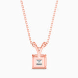 1CT Ascher Solitaire Pendant with chain