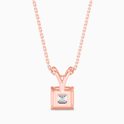 1.5 CT  Ascher Solitaire  Pendant with chain