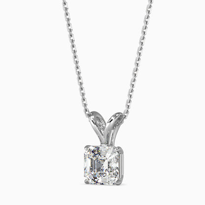 1.5 CT  Ascher Solitaire  Pendant with chain