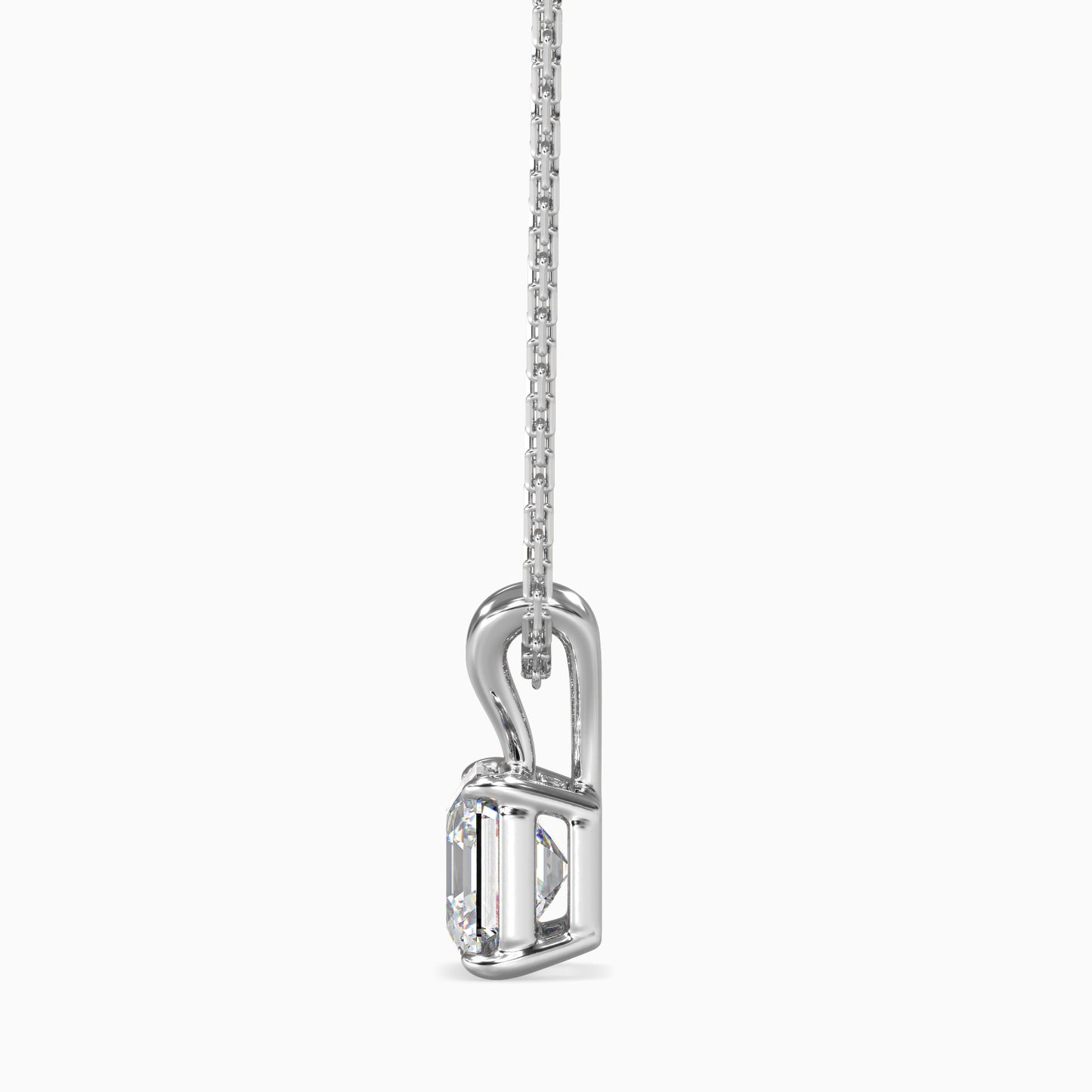 1.5 CT  Ascher Solitaire  Pendant with chain