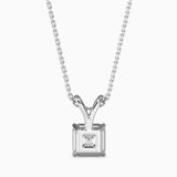 1CT Ascher Solitaire Pendant with chain