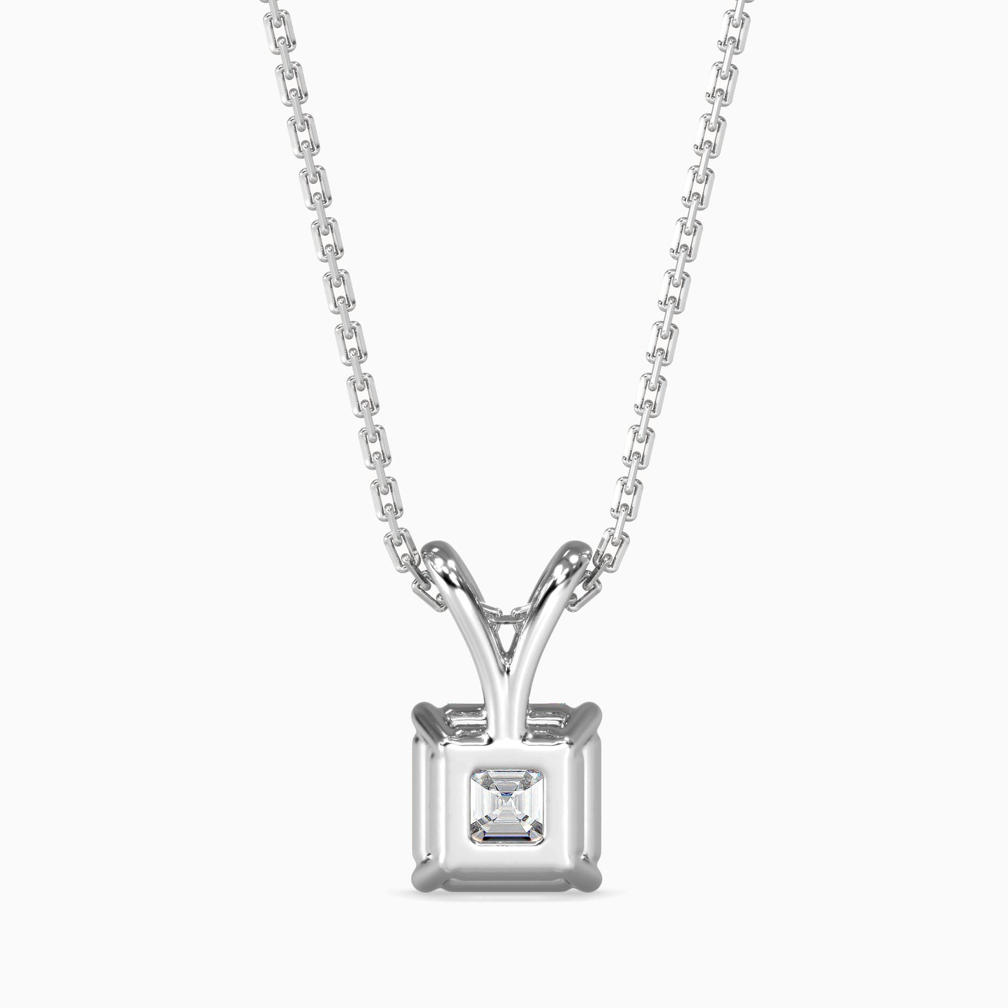 1.5 CT  Ascher Solitaire  Pendant with chain