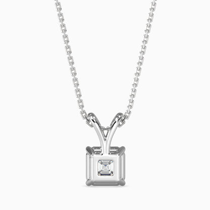 1.5 CT  Ascher Solitaire  Pendant with chain