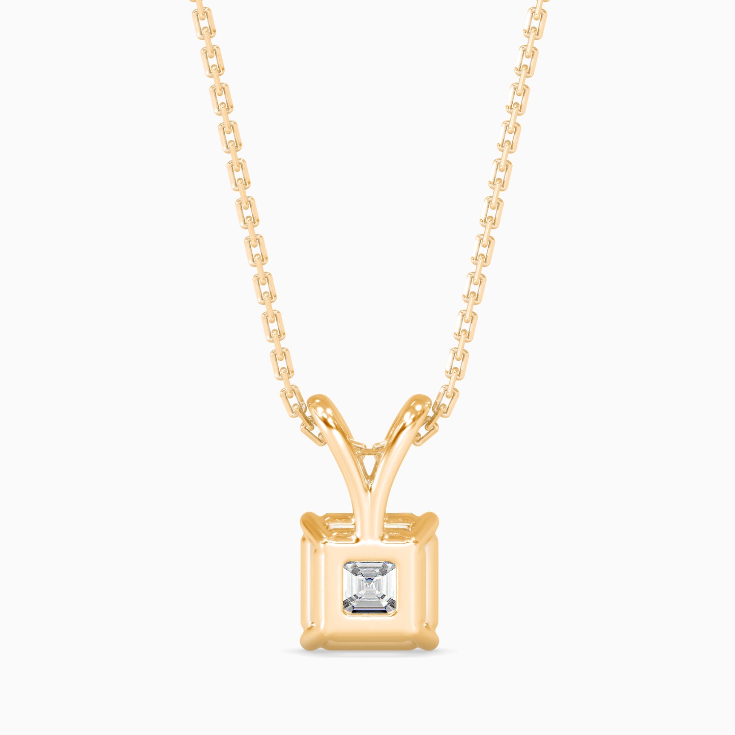 1.5 CT  Ascher Solitaire  Pendant with chain