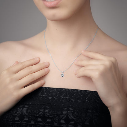 1.5 CT  Ascher Solitaire  Pendant with chain