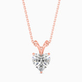 1CT Solitarie Heart Pendant without chain