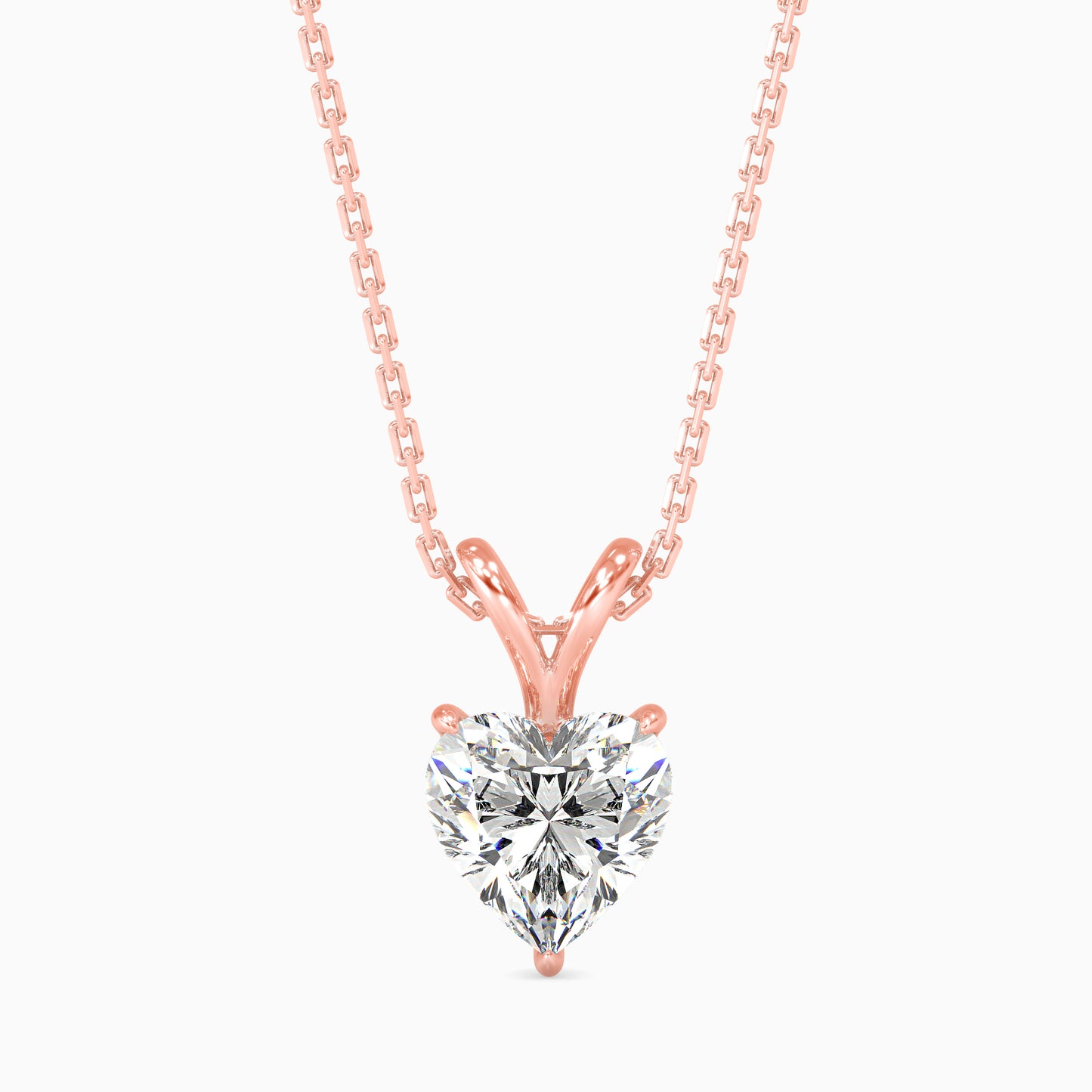1.5 CT Solitarie Heart Pendant without chain