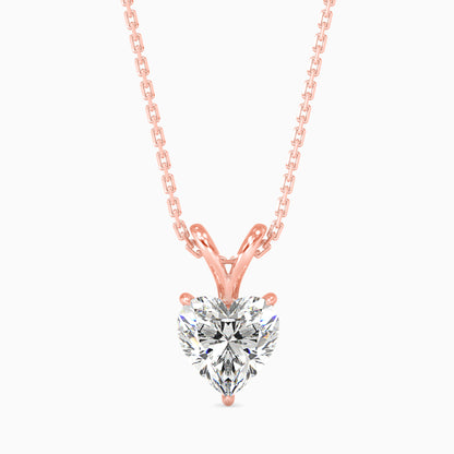 1.5 CT Solitarie Heart Pendant without chain