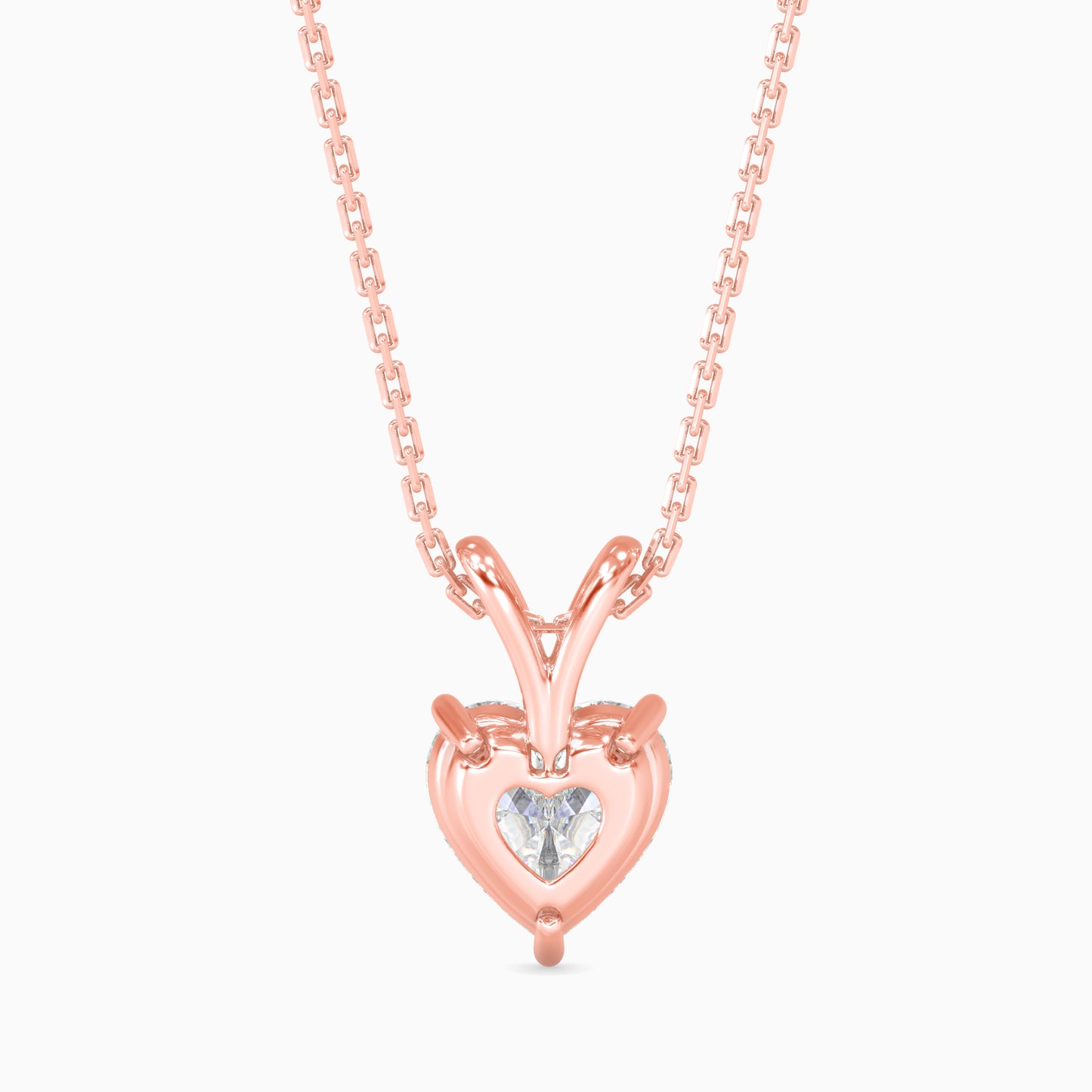 1CT Solitarie Heart Pendant without chain