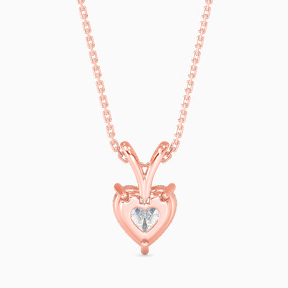 1CT Solitarie Heart Pendant without chain