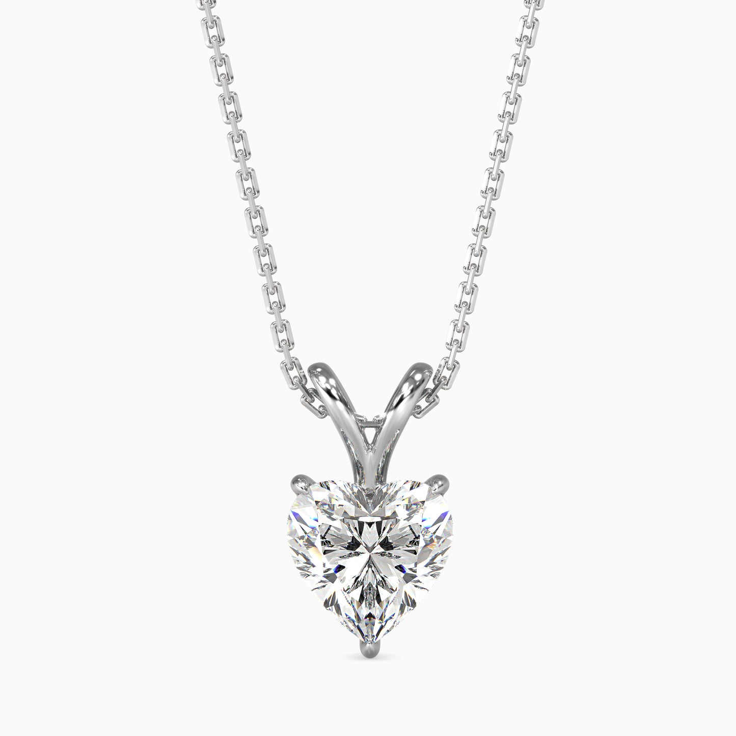 1.5 CT Solitarie Heart Pendant without chain