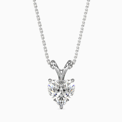 1.5 CT Solitarie Heart Pendant without chain