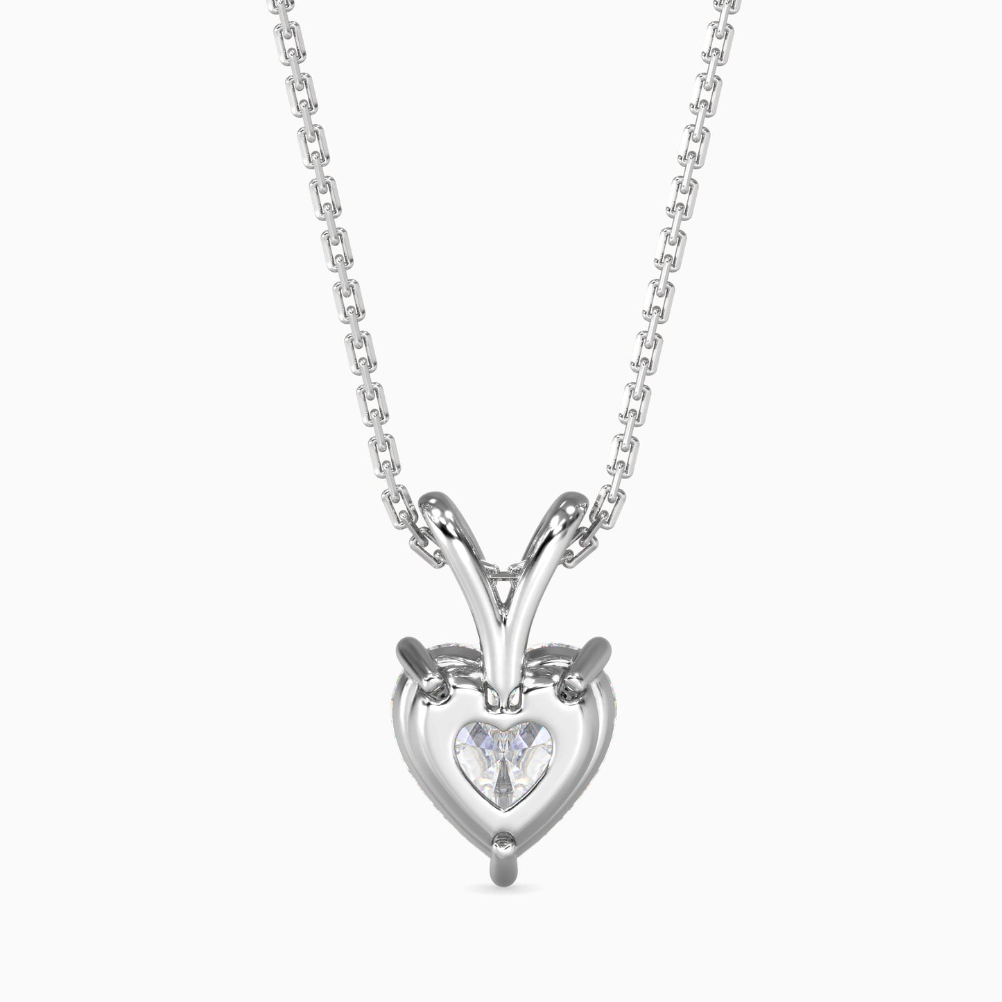 1CT Solitarie Heart Pendant without chain