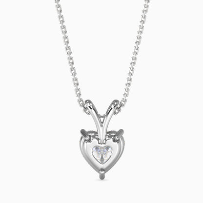 1CT Solitarie Heart Pendant without chain