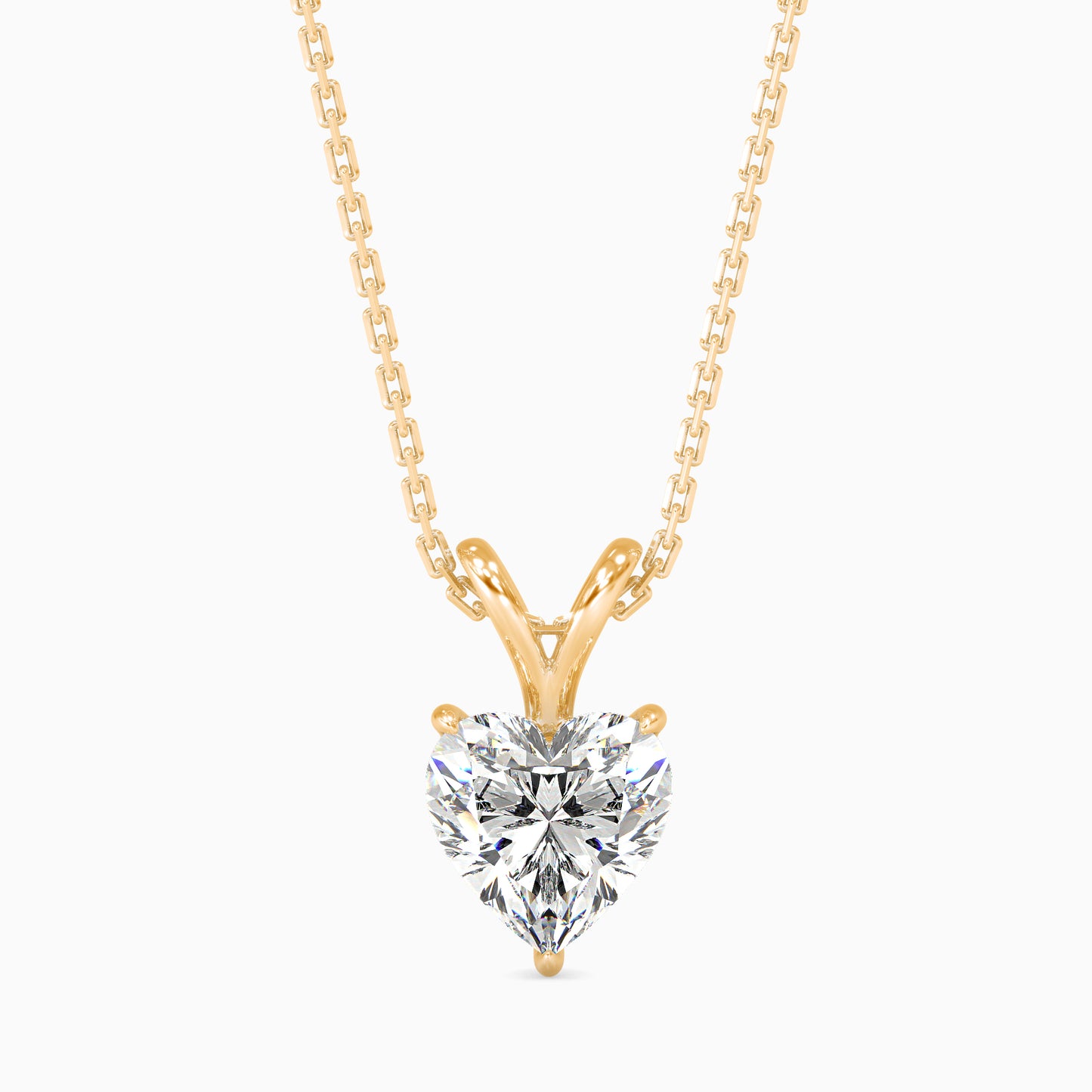 1.5 CT Solitarie Heart Pendant without chain