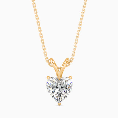 1.5 CT Solitarie Heart Pendant without chain