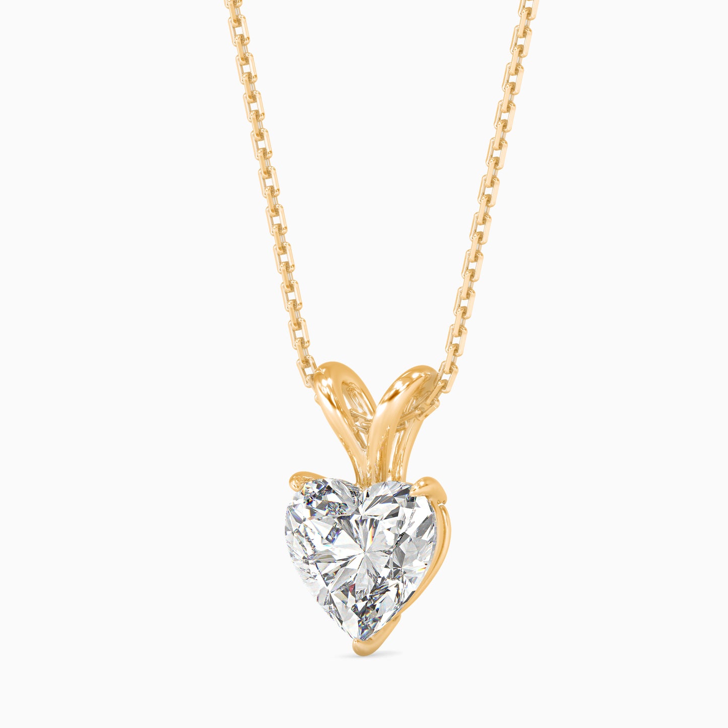 1CT Solitarie Heart Pendant without chain