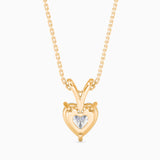1CT Solitarie Heart Pendant without chain