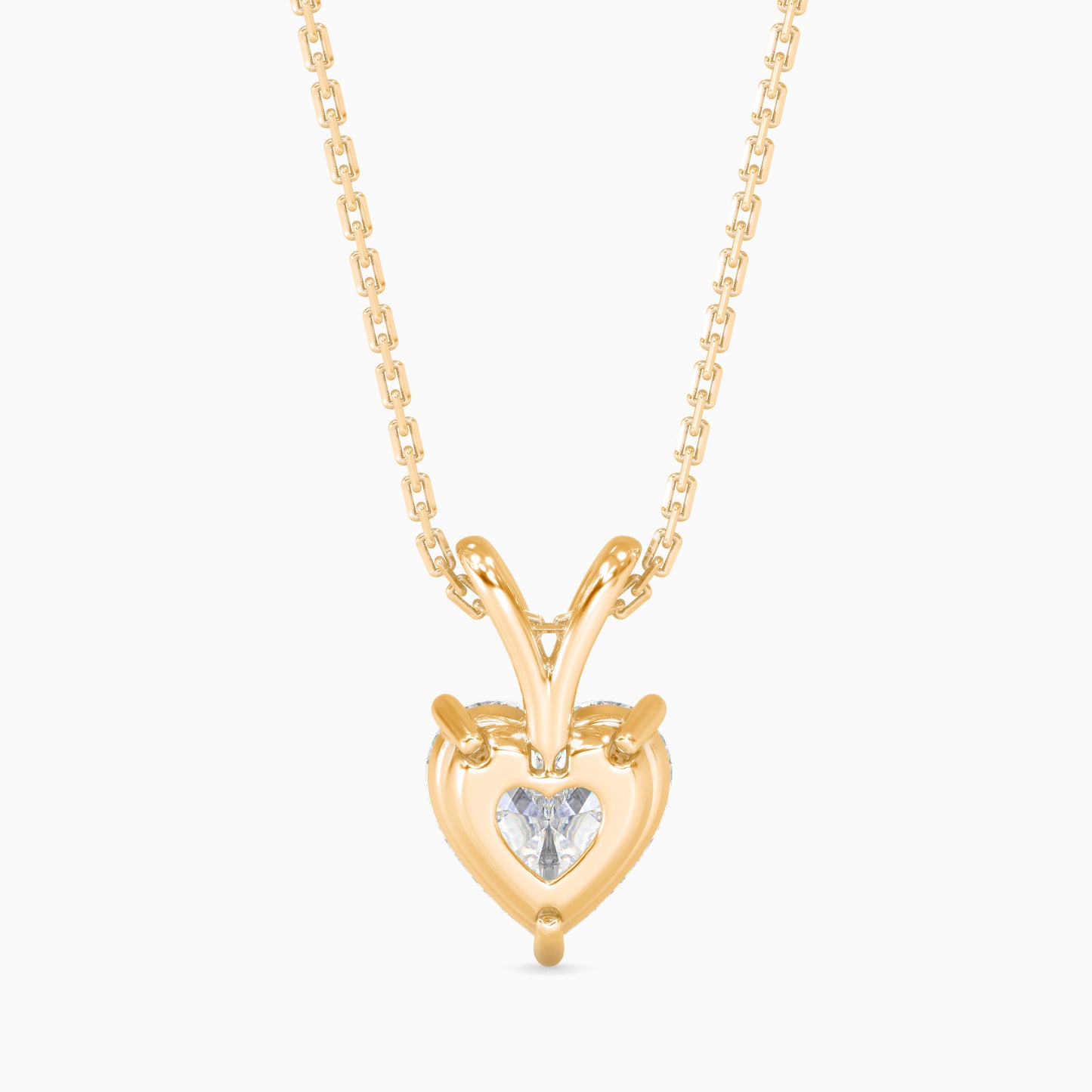 1CT Solitarie Heart Pendant without chain