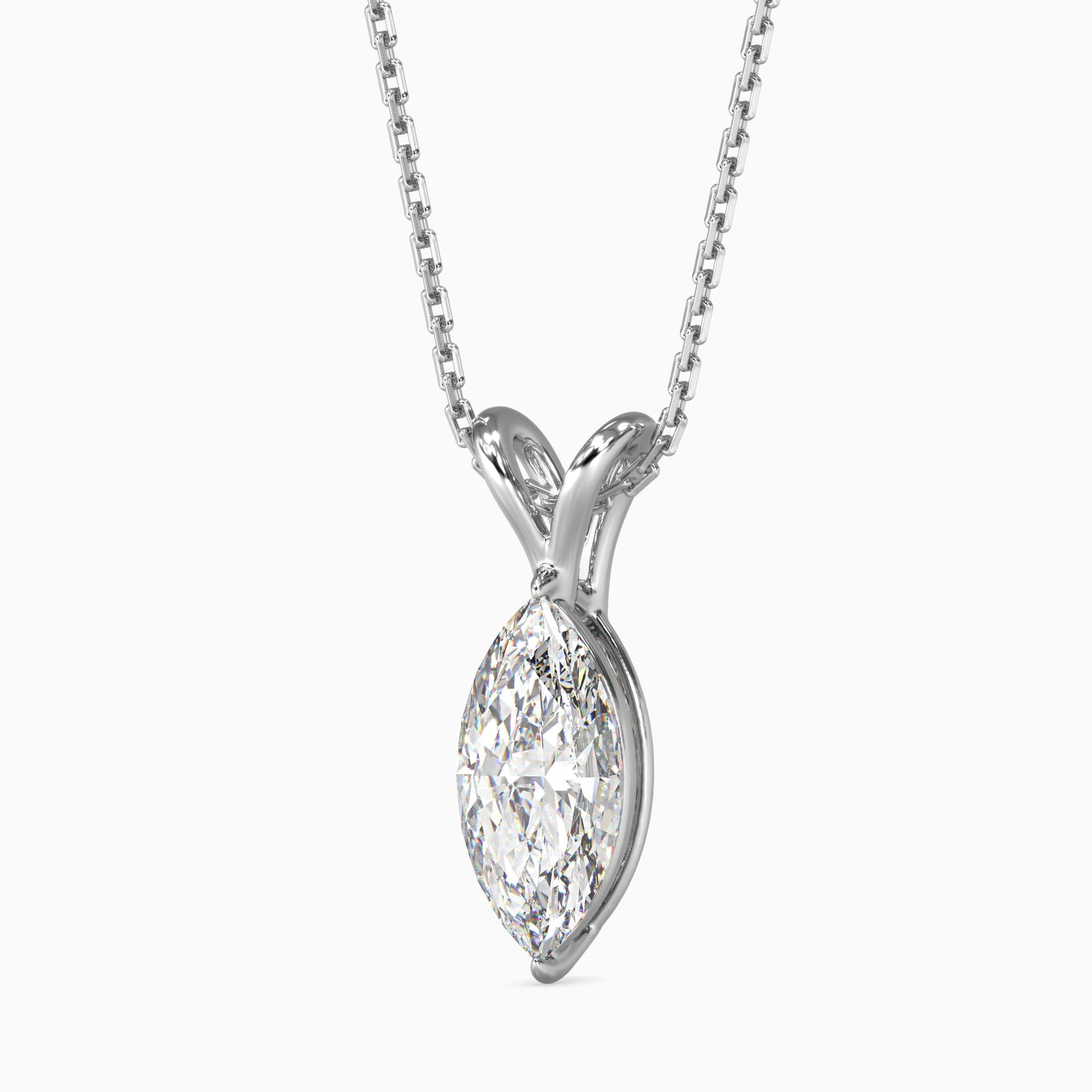1CT Solitarie Round Pendant without chain