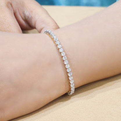 10 pointer round tennace bracelet