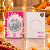2.5 Gram 999 Pure Silver Lakshmi Ganesha Coin | Premium Pink Gift Card | Festive & Wedding Gift
