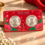 King & Queen 999 Pure Silver 5 Gram Coin Gift Set | Premium Royal Gift Box