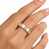 18KT Gold Vermeil Gold-Tone Multi-Stone Statement Ring