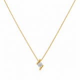 18K Gold Vermeil Solitaire Lab-Grown Diamond Pendant Necklace