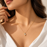 18K Gold Vermeil Solitaire Lab-Grown Diamond Pendant Necklace