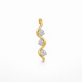 18K Gold Vermeil Triple Pear-Cut Lab-Grown Diamond Pendant