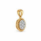 18K Gold Vermeil Lab-Grown Diamond Halo Pendant