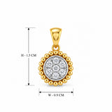 18K Gold Vermeil Lab-Grown Diamond Halo Pendant
