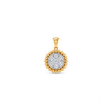 18K Gold Vermeil Lab-Grown Diamond Halo Pendant
