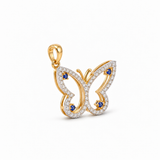18KT Gold Vermeil Butterfly Bloom Lab-Grown Diamond Pendant