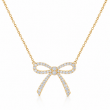 18KT Gold Vermeil Eternal Bow Lab-Grown Diamond Pendant Necklace