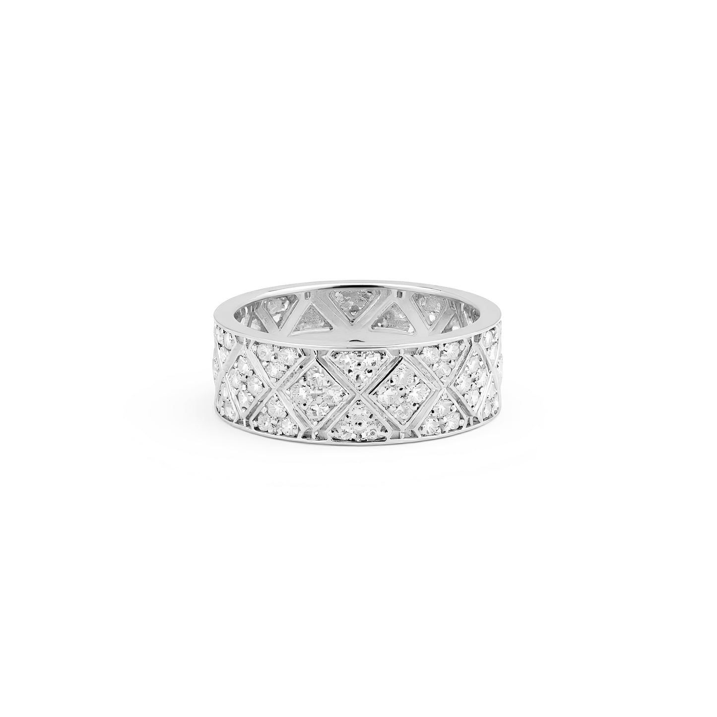 Lab Grown Diamond 1.37 CT Band Ring IGI Certified, Hallmarked | 925 Sterling Silver with Palladium (Silvadium) | Women’s Eternity Band Ring | Hallmarked & Gift-Ready
