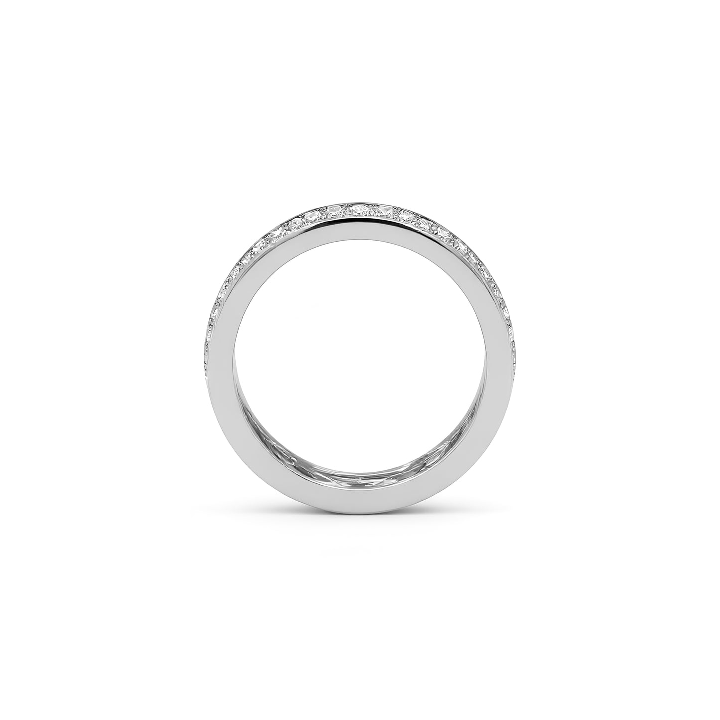 Lab Grown Diamond 1.37 CT Band Ring IGI Certified, Hallmarked | 925 Sterling Silver with Palladium (Silvadium) | Women’s Eternity Band Ring | Hallmarked & Gift-Ready