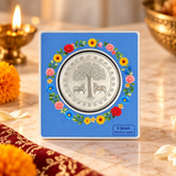 5 Gram 999 Pure Silver Tree of Life & Cows Coin | Auspicious Festive Gift