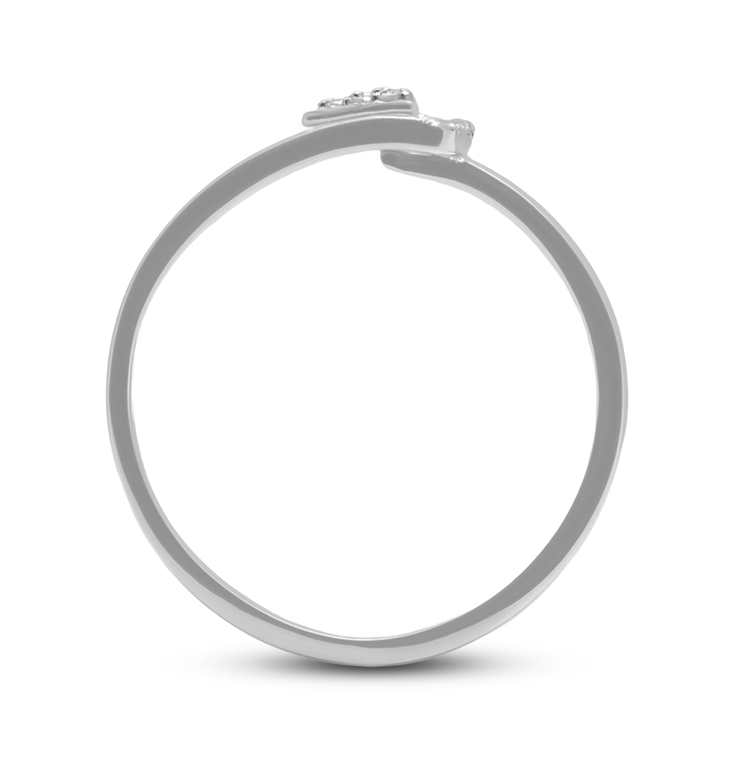 0.06 CT Diamond Triangle Arrow Ring in 925 Sterling Silver – Hallmarked & Certified Women’s Minimalist Geometric Jewelry by New Age Diamonds