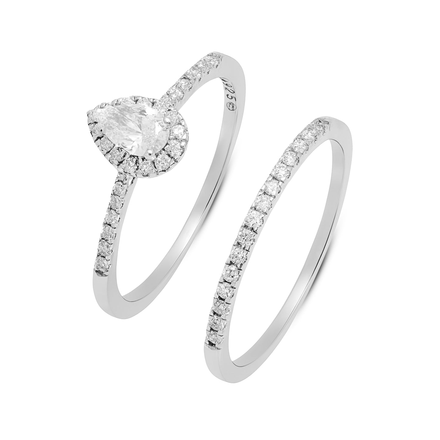 Lab-Grown Diamond 0.68 CT, VS1 Pear-Shaped Solitaire Ring in 925  Silver with Palladium (Silvadium),3.2g – IGI Certified, Hallmarked & Lifetime Plating