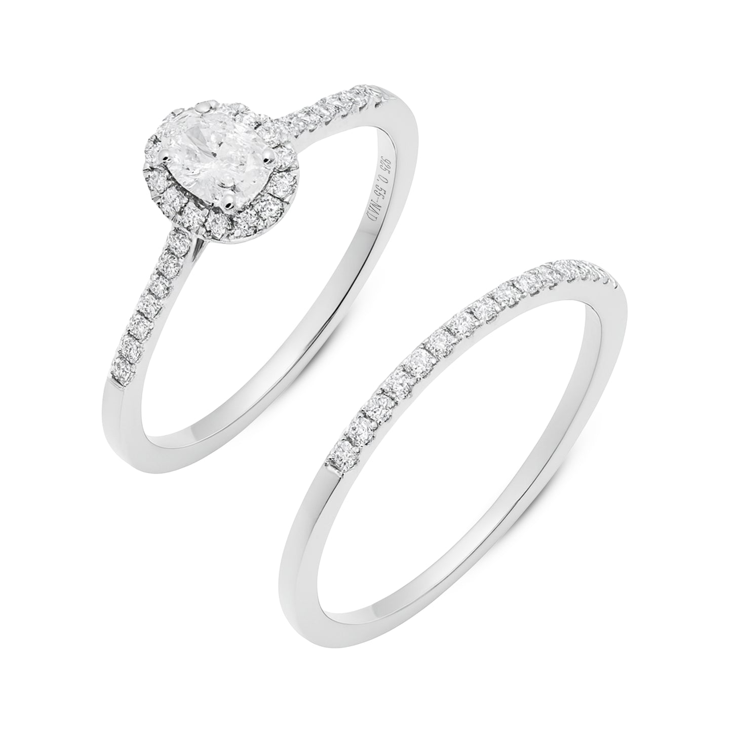 Lab Grown Diamond  0.68 CT, VS1  Oval Band Ring – Made with Silvadium (92.5 Silver + Palladium), 3.25g – Hallmarked & IGI Certified – New Age Diamond Jewelry