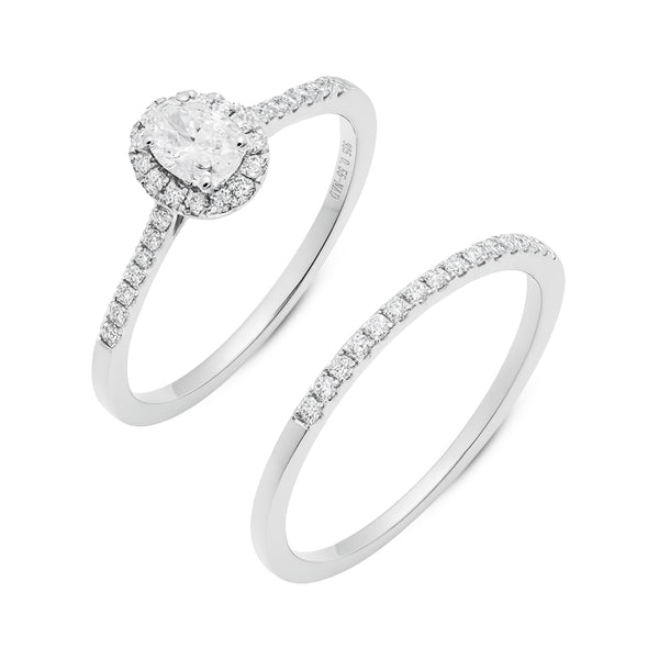 Lab Grown Diamond  0.68 CT, VS1  Oval Band Ring – Made with Silvadium (92.5 Silver + Palladium), 3.25g – Hallmarked & IGI Certified – New Age Diamond Jewelry