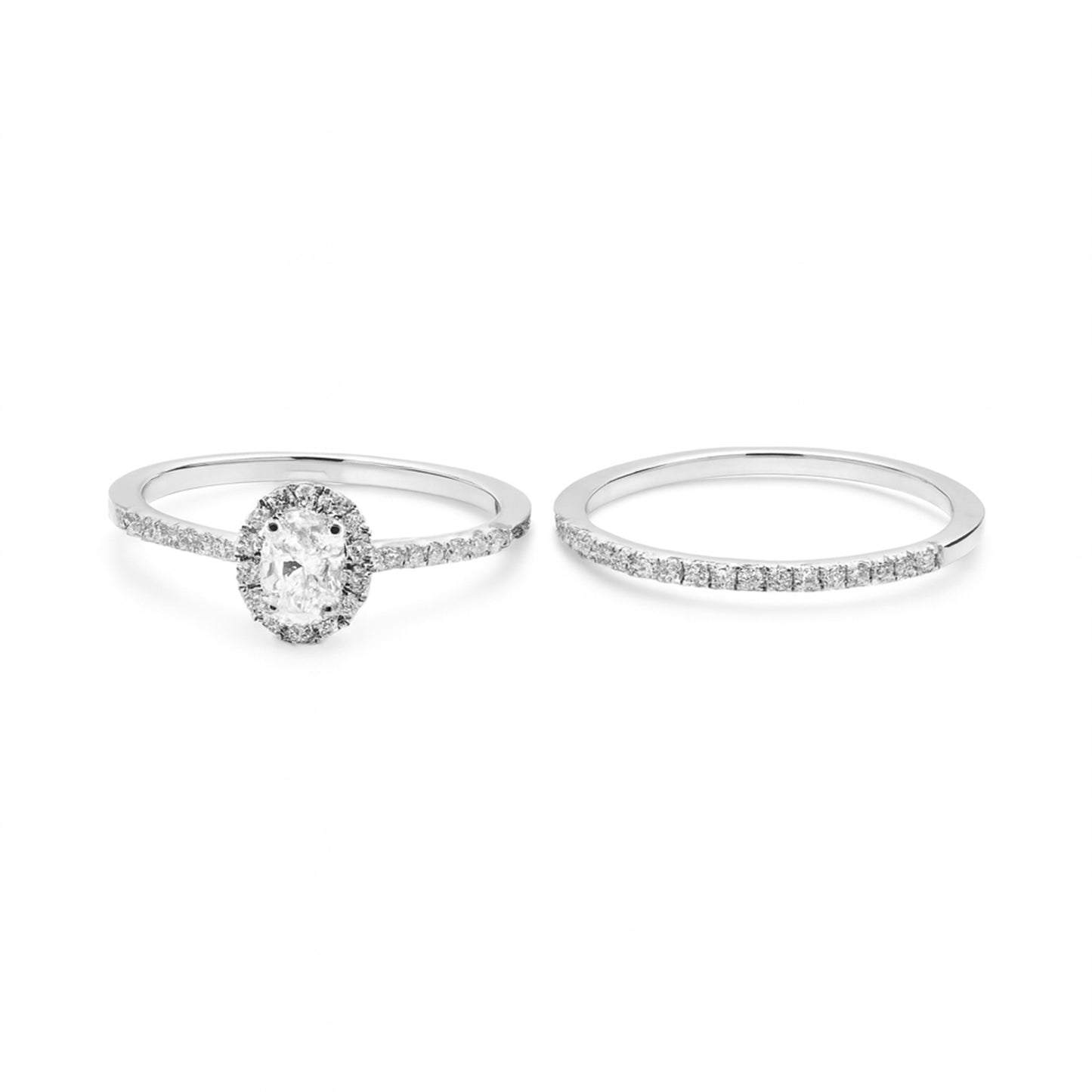 Lab Grown Diamond  0.68 CT, VS1  Oval Band Ring – Made with Silvadium (92.5 Silver + Palladium), 3.25g – Hallmarked & IGI Certified – New Age Diamond Jewelry