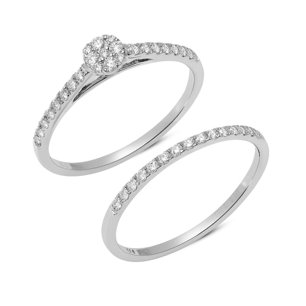 Lab Grown Round Ring Band 0.68 CT, VS1 – Silvadium (92.5  Silver + Palladium), 3.2g– Certified & Hallmarked