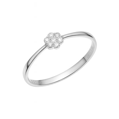 0.11CT VS1 ,Lab-Grown Diamond Ring in Silvadium (Silver 92.5 + Palladium) 0.74gm, Hallmarked & Certified, Lightweight Daily Wear Women’s Ring