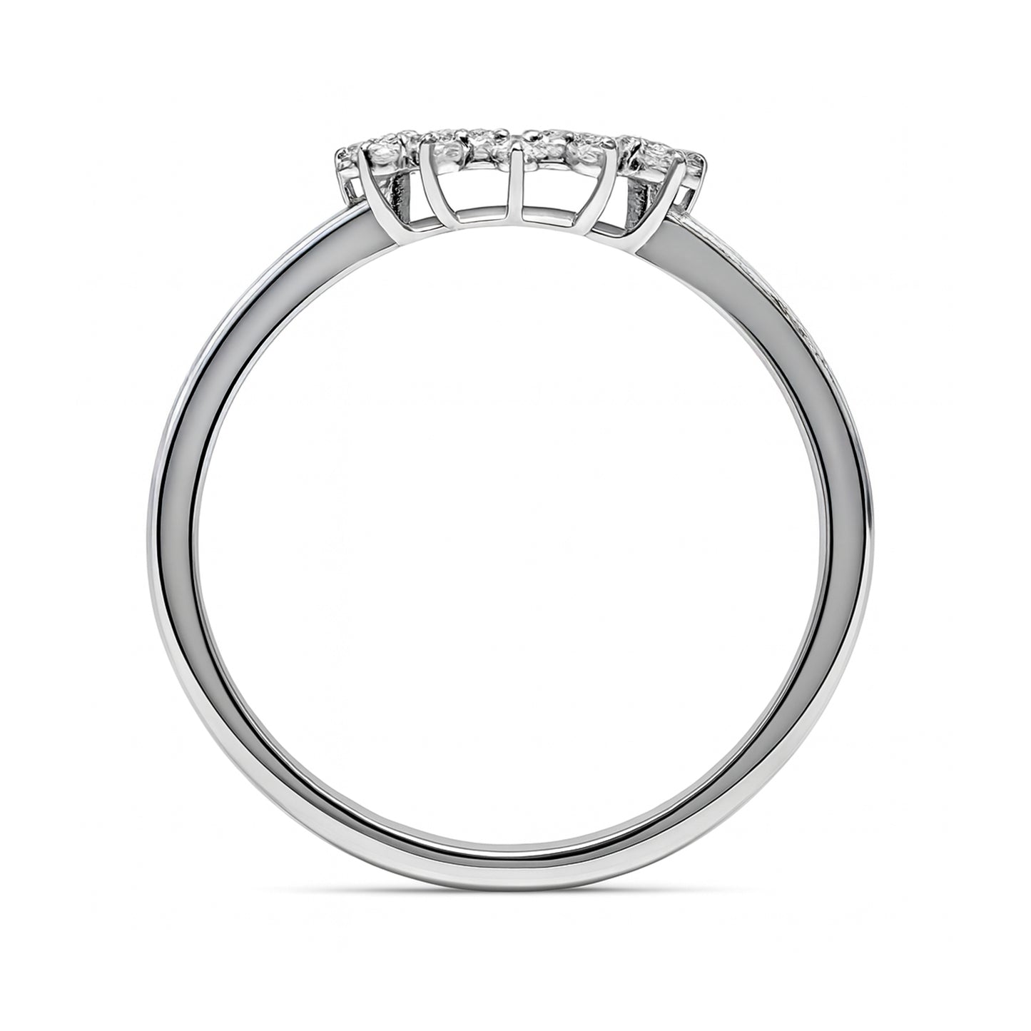 0.21 CT, VS1 IGI Certified Lab Grown Diamond Sunflower Halo Ring in 92.5 Silver with Palladium (Silvadium) - Elegant Floral Design Engagement, Wedding & Anniversary Ring By New Age Diamonds
