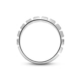 0.59 CT, VS1 IGI Certified Lab Grown Diamond Band Ring in 92.5 Silver with Palladium (Silvadium) - Ideal as a Cocktail Ring, Anniversary Gift, Wedding Band, or Fashion Statement Piece By New Age Diamonds